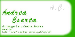 andrea cserta business card